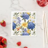 Serviettes en papier floral (En situation)