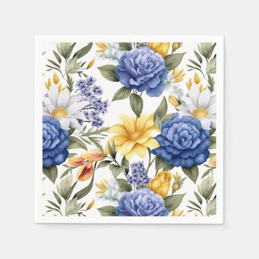 Serviettes en papier floral (Devant)