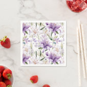 Serviettes en papier floral (En situation)