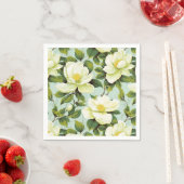 Serviettes en papier floral (En situation)