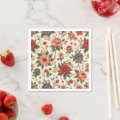 serviettes en papier floral (En situation)