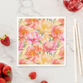 Serviettes en papier floral (En situation)
