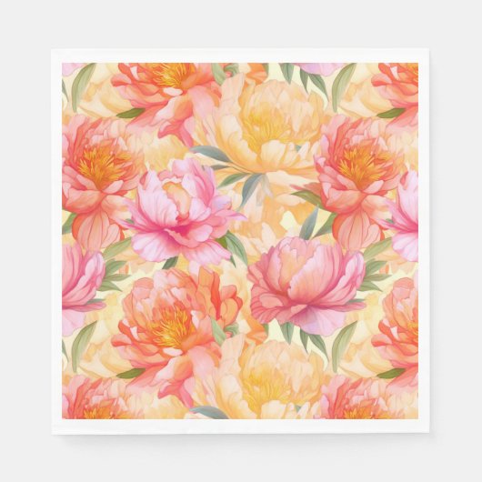 Serviettes en papier floral (Devant)