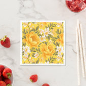 Serviettes en papier floral (En situation)