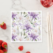 Serviettes en papier floral (En situation)