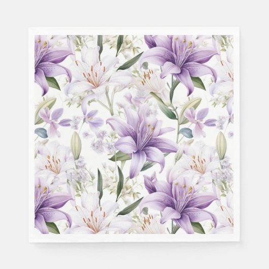 Serviettes en papier floral (Devant)