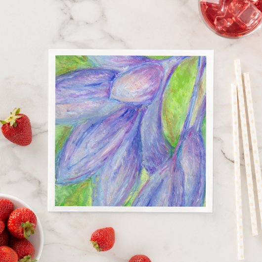 Serviettes en papier floral (En situation)