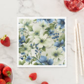 Serviettes en papier floral (En situation)