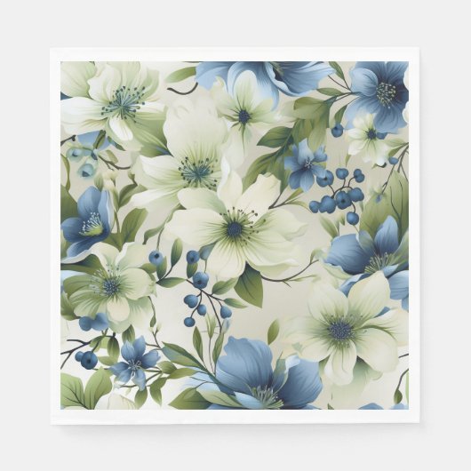 Serviettes en papier floral (Devant)