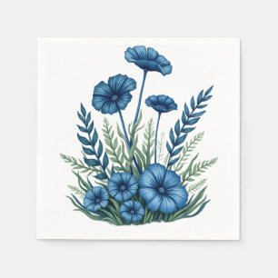 Serviettes en papier floral botanique pour les évé