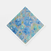 Serviettes en papier floral Celebration Bleu (Coin)