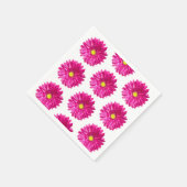 Serviettes en papier floral Daisy rose vif (Coin)