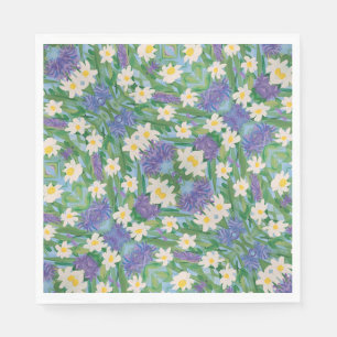 Serviettes en papier floral glorieux du matin