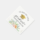 serviettes en papier Floral Graduation Party (Coin)