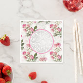 Serviettes en papier floral pour tables de fête vi (En situation)