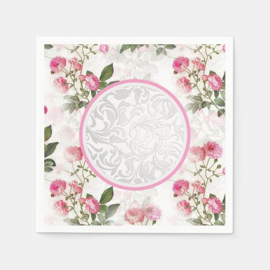 Serviettes en papier floral pour tables de fête vi (Devant)