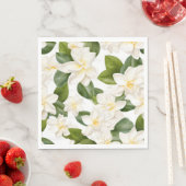 Serviettes en papier florales (En situation)