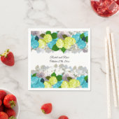 Serviettes en papier florales mixtes Bold Spring (En situation)