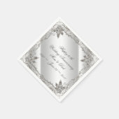 Serviettes en papier Flourish Diamond 60e Annivers (Coin)