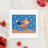 Serviettes En Papier Fox Et Étoiles (En situation)