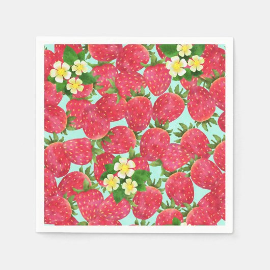 Serviettes en papier fraise (Devant)