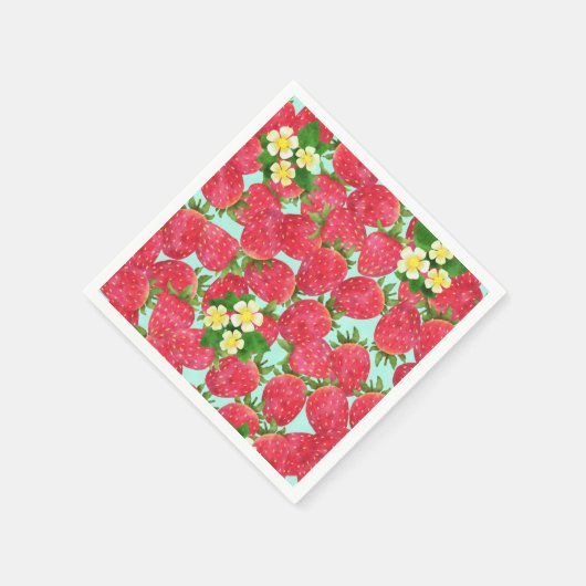 Serviettes en papier fraise (Coin)