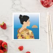 Serviettes en papier Geisha Girl (En situation)