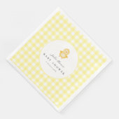 Serviettes en papier Gingham Canard Jaune pour Bab (Coin)