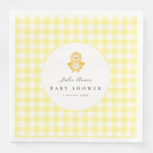 Serviettes en papier Gingham Canard Jaune pour Bab