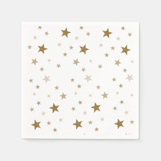 Serviettes en papier Gold Stars (Devant)