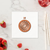 Serviettes en papier - Grand Rose Compass (En situation)
