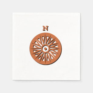 Serviettes en papier - Grand Rose Compass