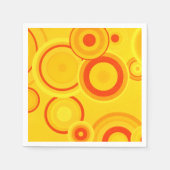 Serviettes en papier Gras Retro Circles - Jaune &  (Devant)