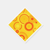 Serviettes en papier Gras Retro Circles - Jaune &  (Coin)
