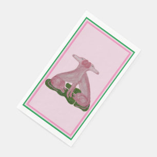 Serviettes en papier Green Pink Staffordshire Dogs