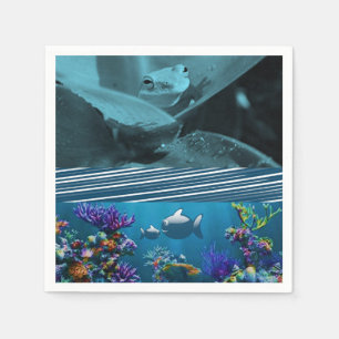 Serviettes en Papier Grenouille