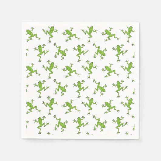 Serviettes en papier Grenouille, Fournitures de fê (Devant)