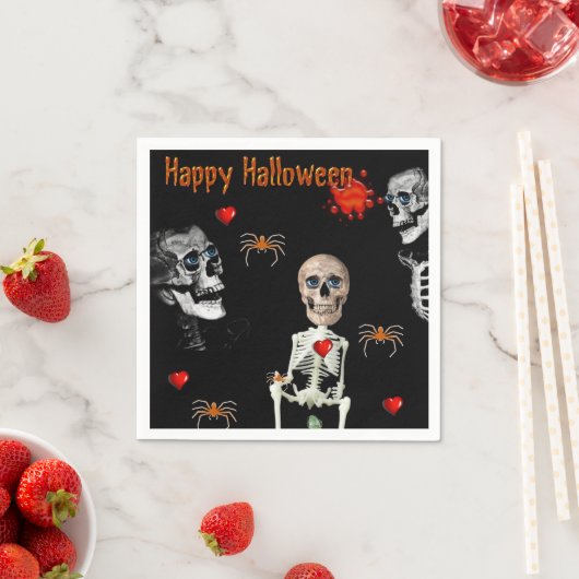 Serviettes en papier Halloween, Happy Halloween (En situation)