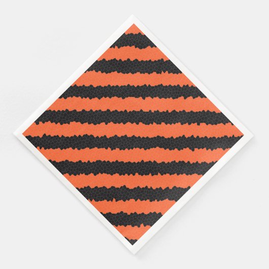 serviettes en papier halloween rayées (Coin)