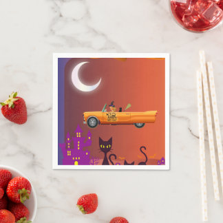 Serviettes en papier Halloween Sorcière dans une v