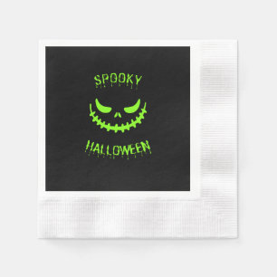 Serviettes en papier Halloween vert effrayant 2026
