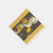 Serviettes en papier Halloween vintage Fille, Citr (Coin)
