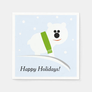 Serviettes en papier Happy Holidays Baby Ours Pola