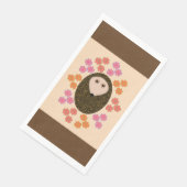 Serviettes en papier Hérisson et Fleurs (Coin)