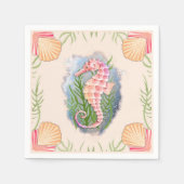 Serviettes en papier Hippocampe Corail Côtiers (Devant)