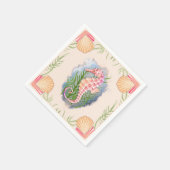Serviettes en papier Hippocampe Corail Côtiers (Coin)