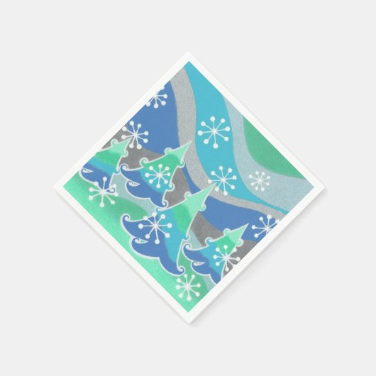 Serviettes en papier Hiver Trees (Coin)