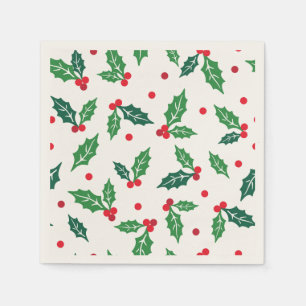 Serviettes en papier Holiday Holly