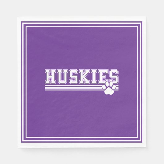 Serviettes en papier Huskies (Devant)