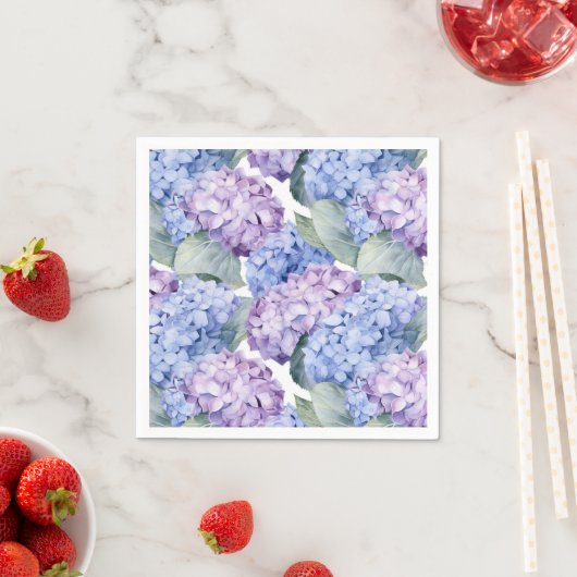 Serviettes en papier Hydrangea (En situation)